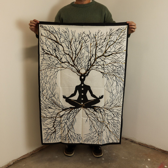 Décoration murale en coton (70 x 110 cm) - Connexion Chakra Terre