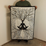 Décoration murale en coton (70 x 110 cm) - Connexion Chakra Terre