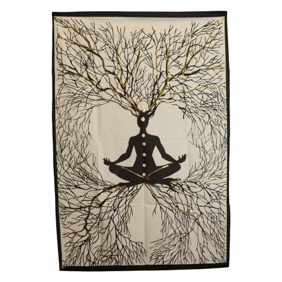 Décoration murale en coton (70 x 110 cm) - Connexion Chakra Terre