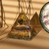 Pyramides d'organite moyenne 7x6cm - Améthyste enveloppée - Éclats de cuivre