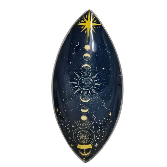 Bol à encens émaillé - Aluminium - Phases de la lune du zodiaque