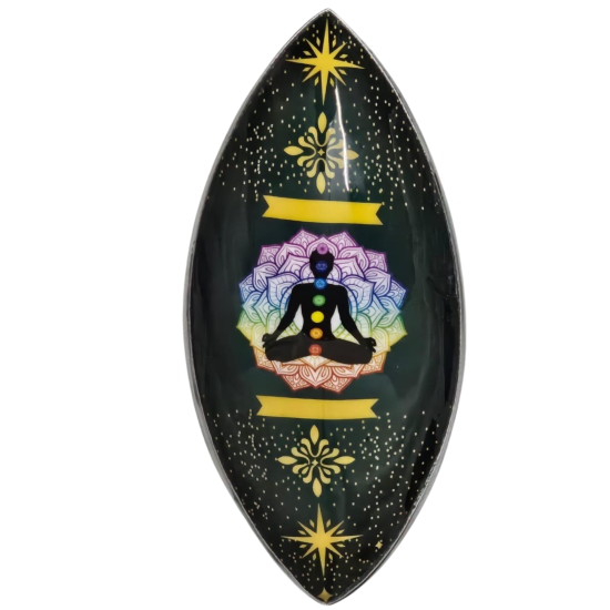 Bol à encens émaillé - Aluminium - Chakra du Bouddha Lotus