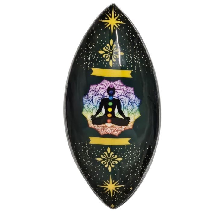Bol à encens émaillé - Aluminium - Chakra du Bouddha Lotus