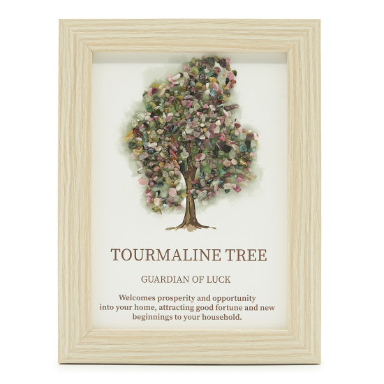 Image de pierre précieuse - Arbre de Vie - Toruraline (20x14,7x1cm)