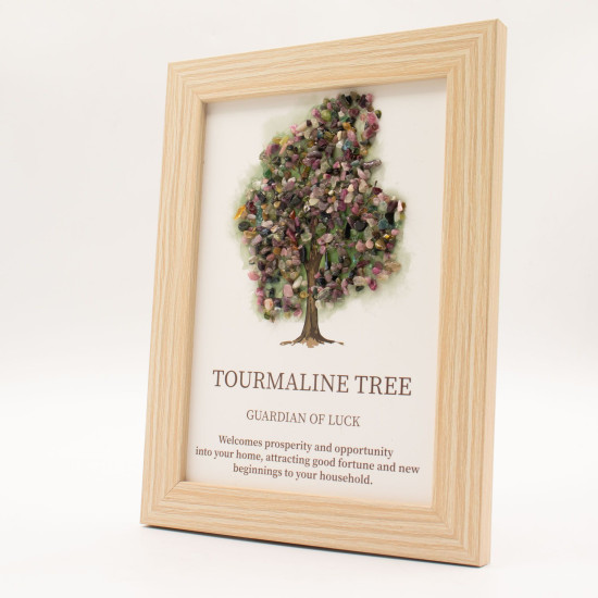 Image de pierre précieuse - Arbre de Vie - Toruraline (20x14,7x1cm)