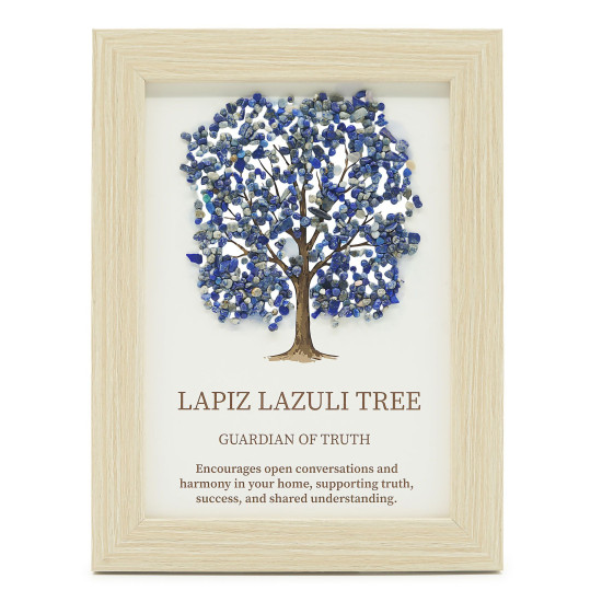 Tableau de pierre précieuse - Arbre de Vie - Lapis-lazuli (20x14,7x1cm)