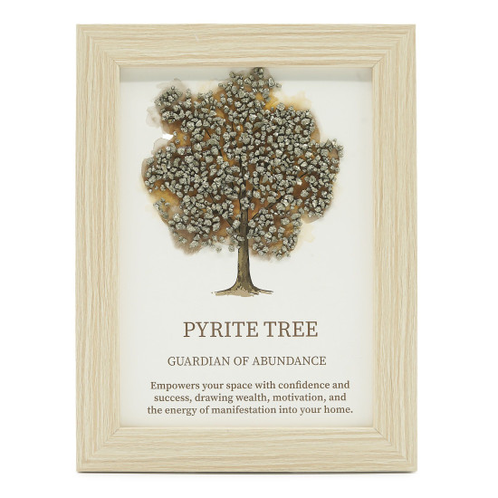 Image de pierre précieuse - Arbre de Vie - Pyrite (20x14,7x1cm)
