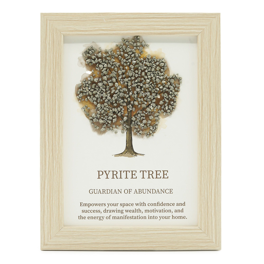 Image de pierre précieuse - Arbre de Vie - Pyrite (20x14,7x1cm)