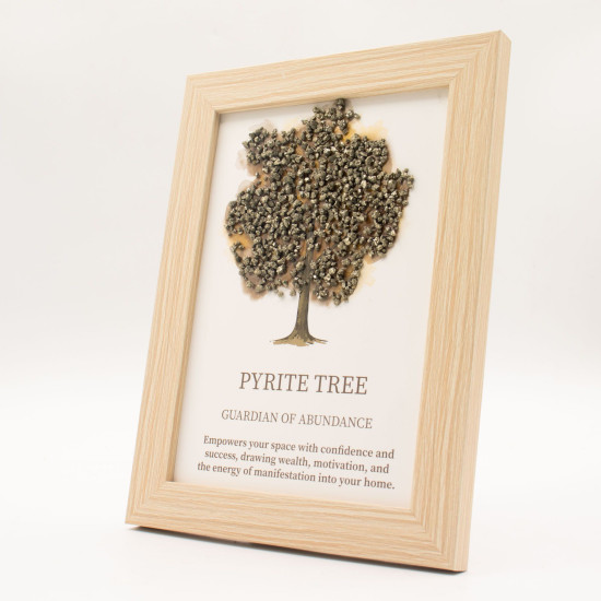 Image de pierre précieuse - Arbre de Vie - Pyrite (20x14,7x1cm)