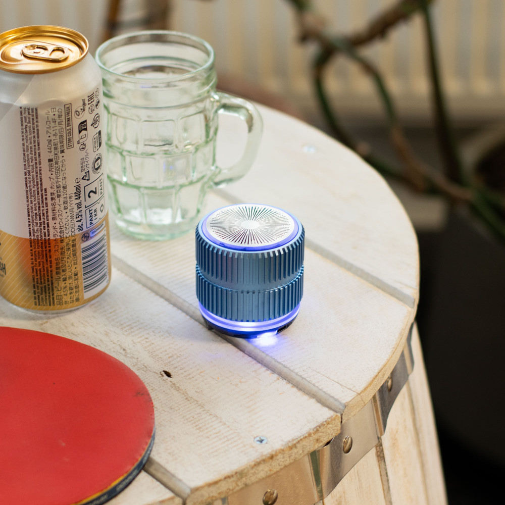 Lampe suspendue verte pour le camping et mini-enceinte