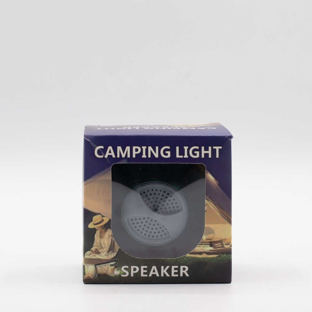 Lampe suspendue verte pour le camping et mini-enceinte
