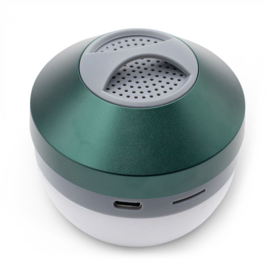 Lampe suspendue verte pour le camping et mini-enceinte
