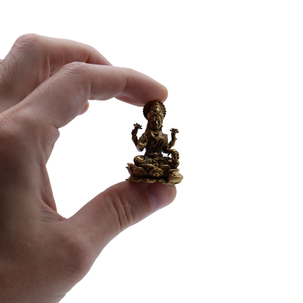 Divinités miniatures en laiton - Lakshmi (22 g) - 37 mm