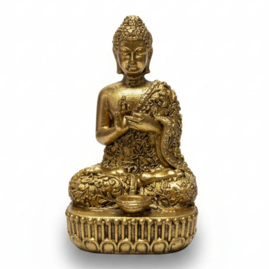 Divinités miniatures en laiton - Bouddha (110 g) - 76 mm