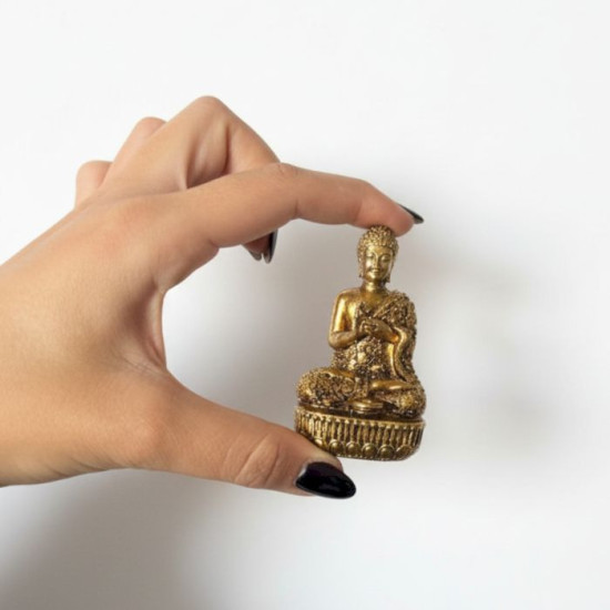 Divinités miniatures en laiton - Bouddha (110 g) - 76 mm