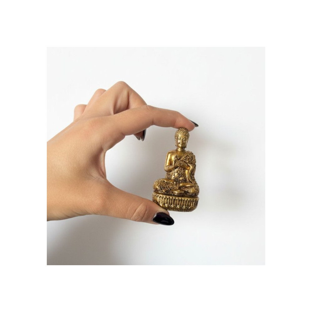 Divinités miniatures en laiton - Bouddha (110 g) - 76 mm