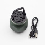 Mini-enceinte verte avec crochet de camping