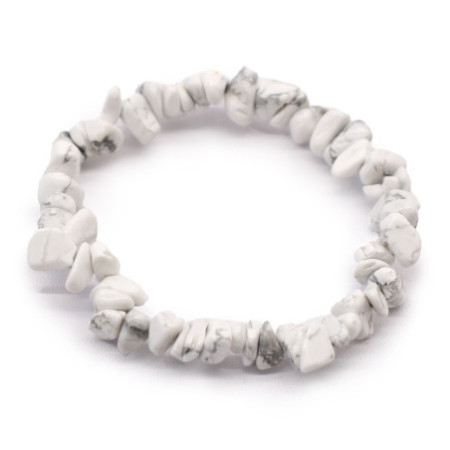 Bracelet Chipstone - Jaspe blanc