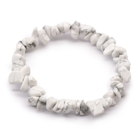 Bracelet Chipstone - Jaspe blanc