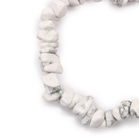Bracelet Chipstone - Jaspe blanc