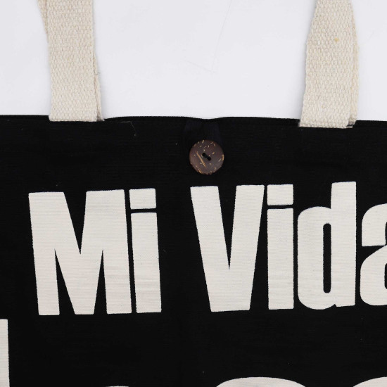 Sac cabas classique iconique Nomad Sari - Mi Vida Loca - Noir naturel 283 ml