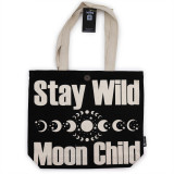 Sac cabas classique iconique Nomad Sari - Stay Wild, Mood Child - Noir naturel 283 ml