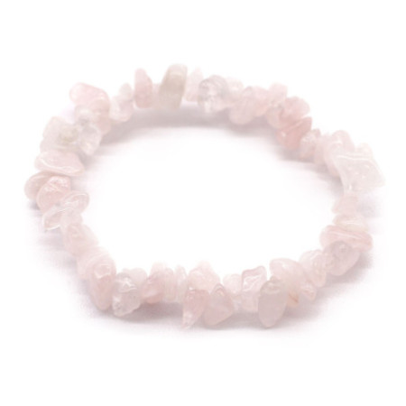 Bracelet Chipstone - Quartz rose