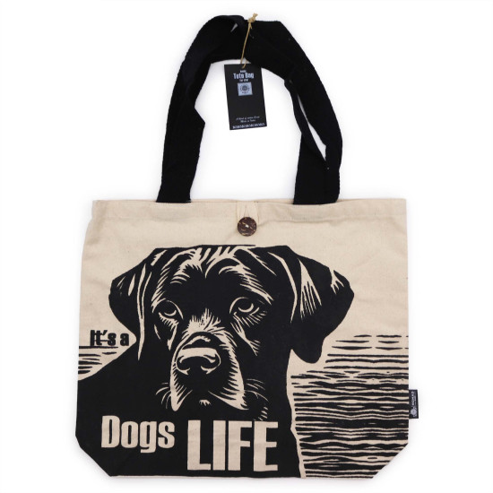 Sac cabas classique emblématique Nomad Sari - La vie de chien - Blanc 283 ml