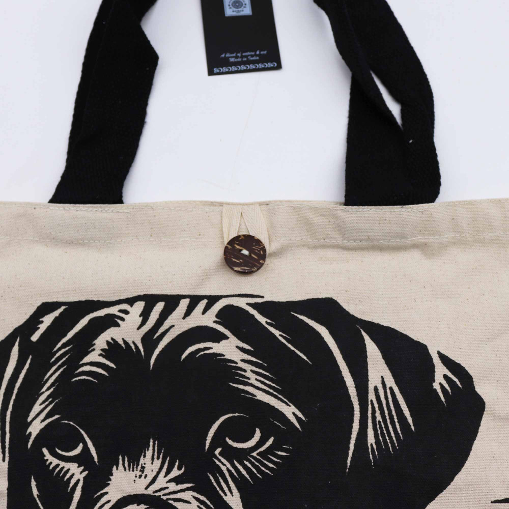 Sac cabas classique emblématique Nomad Sari - La vie de chien - Blanc 283 ml