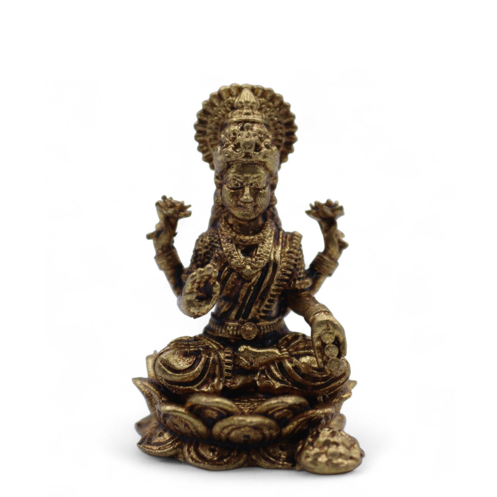 Divinités miniatures en laiton - Lakshmi (11 g) - 30 mm