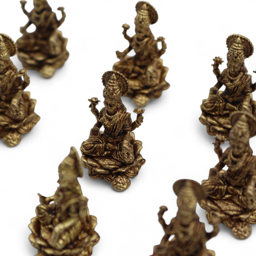 Divinités miniatures en laiton - Lakshmi (11 g) - 30 mm
