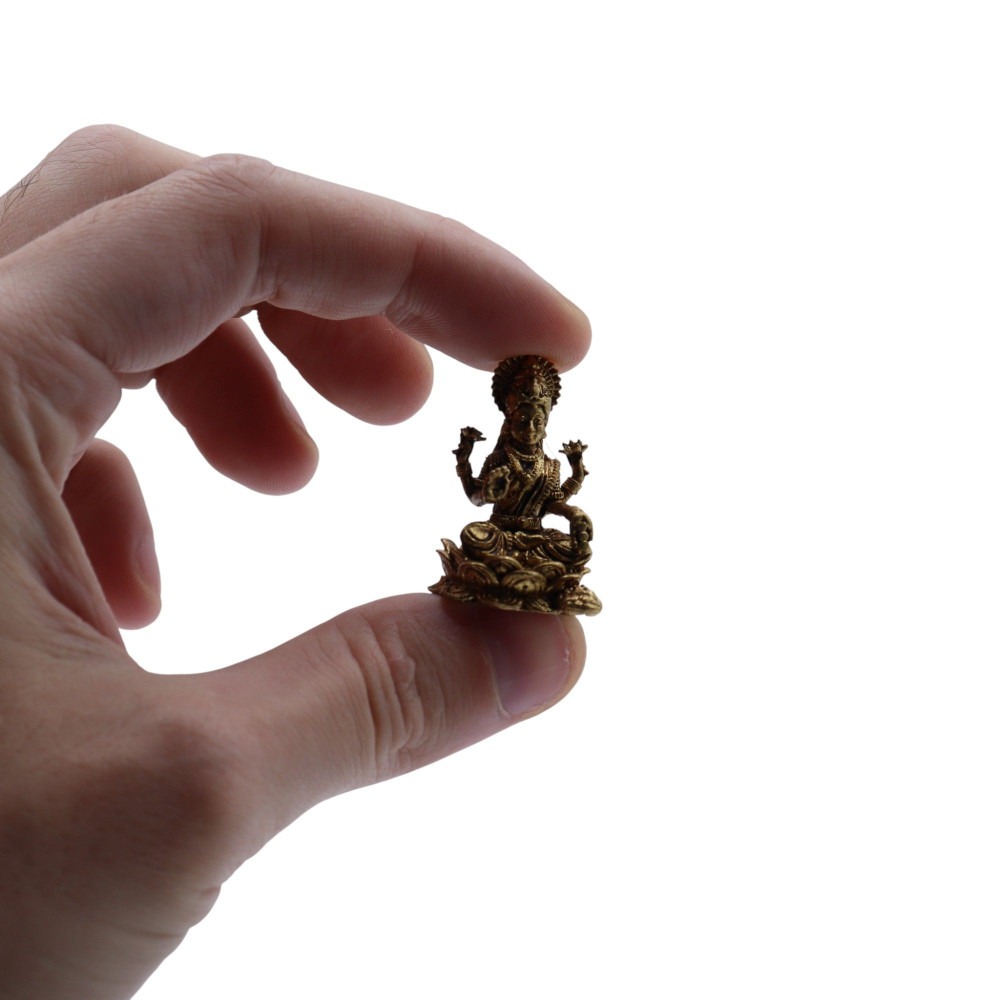 Divinités miniatures en laiton - Lakshmi (11 g) - 30 mm