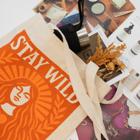 Sac cabas iconique Nomad Sari Toni - Stay Wild - Naturel 283 ml