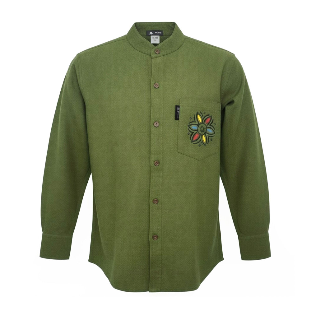 Chemise Nomad Sari Kathmandu - Vert forêt - Taille M