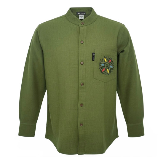 Chemise Nomad Sari Kathmandu - Vert forêt - Grande