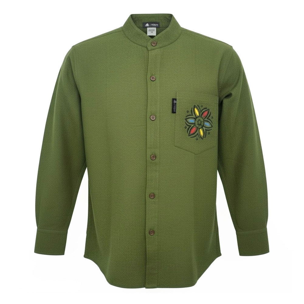 Chemise Nomad Sari Kathmandu - Vert forêt - Grande