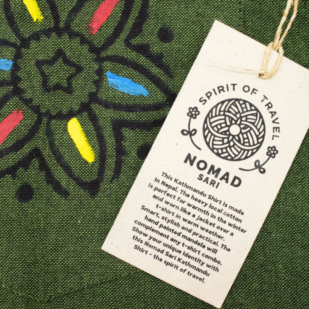 Chemise Nomad Sari Kathmandu - Vert forêt - Grande