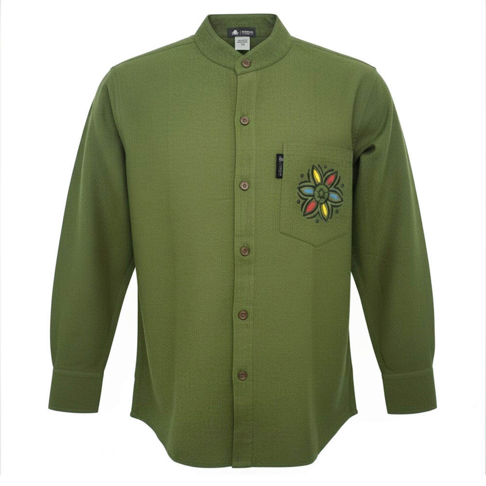 Chemise Nomad Sari Kathmandu - Vert forêt - XL