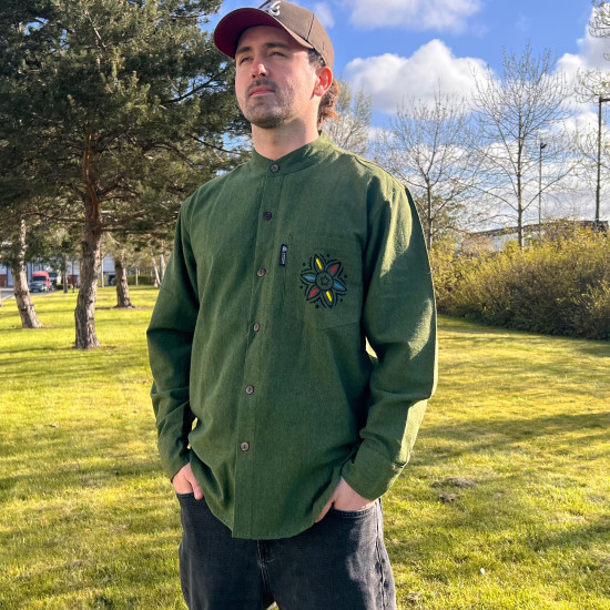 Chemise Nomad Sari Kathmandu - Vert forêt - XL