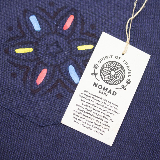 Chemise Nomad Sari Kathmandu - Indigo - XXL