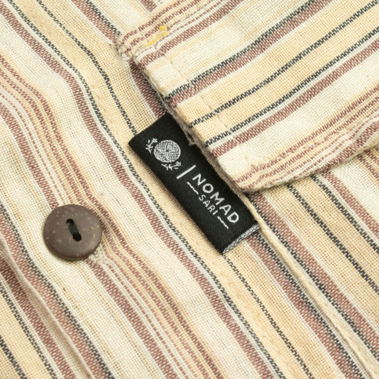 Chemise de grand-père Nomad Sari - Marron Beige - Taille Moyenne