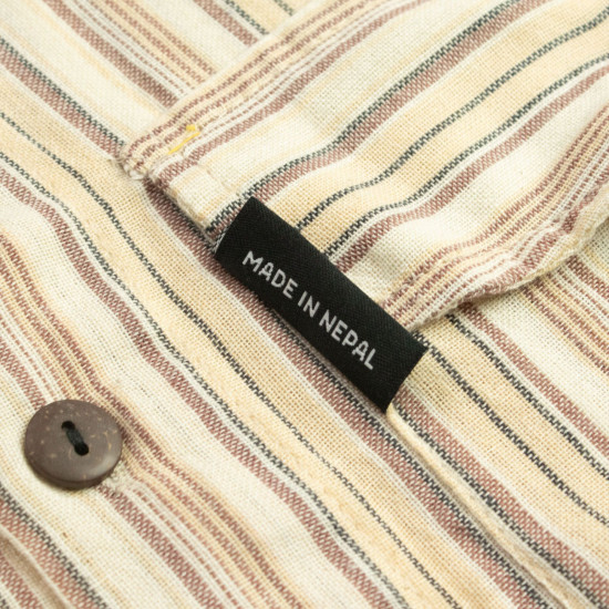 Chemise de grand-père Nomad Sari - Marron Beige - Grande