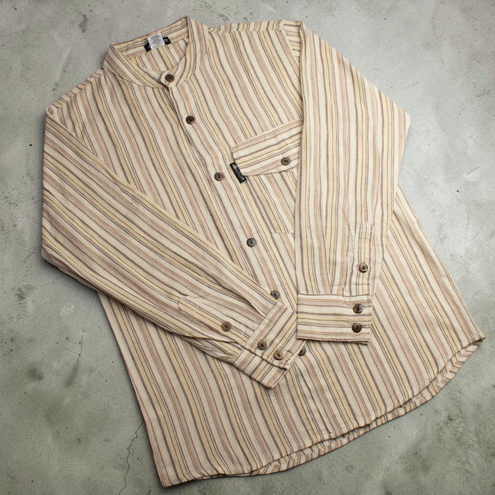 Chemise de grand-père Nomad Sari - Marron beige - XL