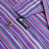 Chemise de grand-père Nomad Sari - Noir et violet - Taille moyenne