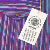 Chemise de grand-père Nomad Sari - Noir et violet - Grande