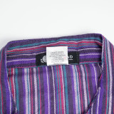 Chemise de grand-père Nomad Sari - Noir et violet - Grande