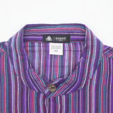 Chemise de grand-père Nomad Sari - Noir et violet - XL