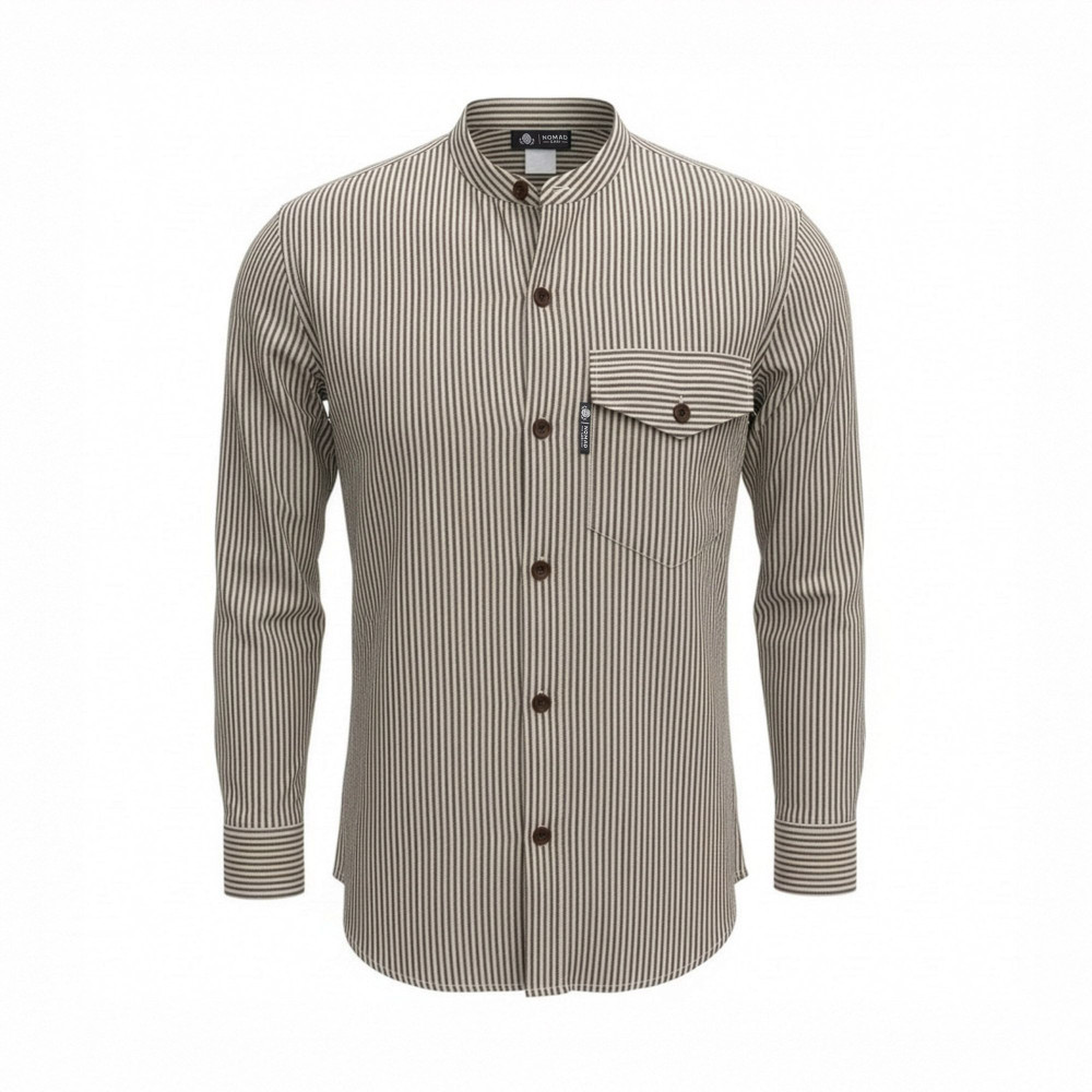 Chemise de grand-père Nomad Sari - Gris pierre - Taille moyenne