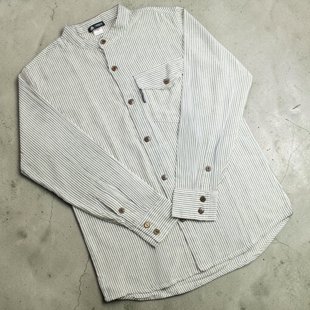 Chemise de grand-père Nomad Sari - Gris pierre - Taille moyenne
