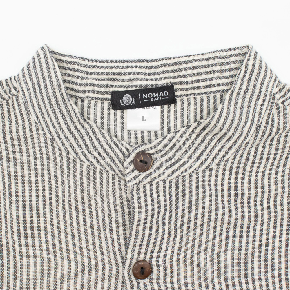 Chemise de grand-père Nomad Sari - Gris pierre - Taille moyenne
